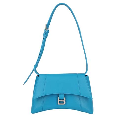 Borsa Prada Vitello Phenix media blu Pelle Vitello simile a un 